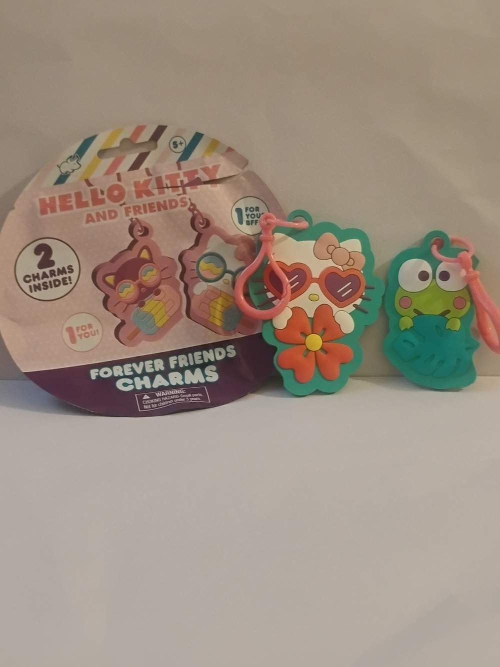 Sanrio Hello Kitty & Friends "Forever Friends" Silicone Keychain Charms 2 Piece